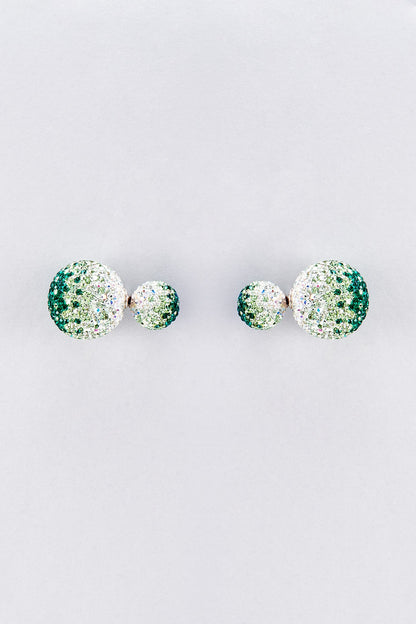 Green Swarovski Stud Earrings