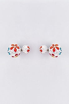 White Swarovski Stud Earrings