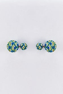 Green Swarovski Stud Earrings