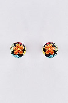 Black Swarovski Stud Earrings