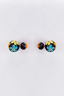 Black Swarovski Stud Earrings