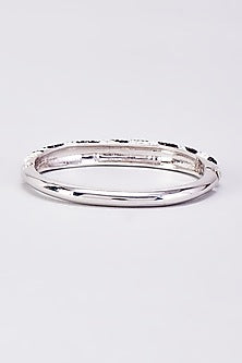 Two Tone Finish Black Swarovski Bracelet