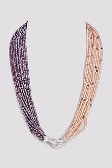 White Finish Crystal Necklace