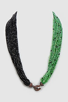 Black Rhodium Finish Crystal Necklace