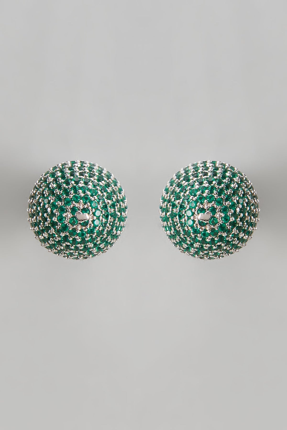 White Finish Swarovski Stud Earrings
