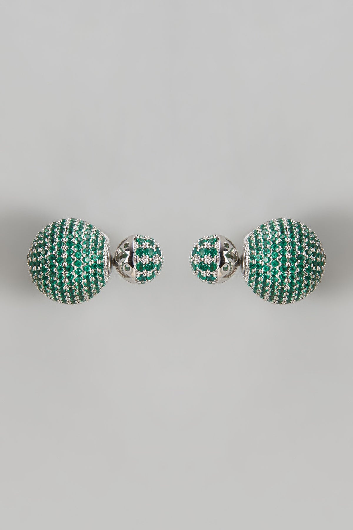White Finish Swarovski Stud Earrings