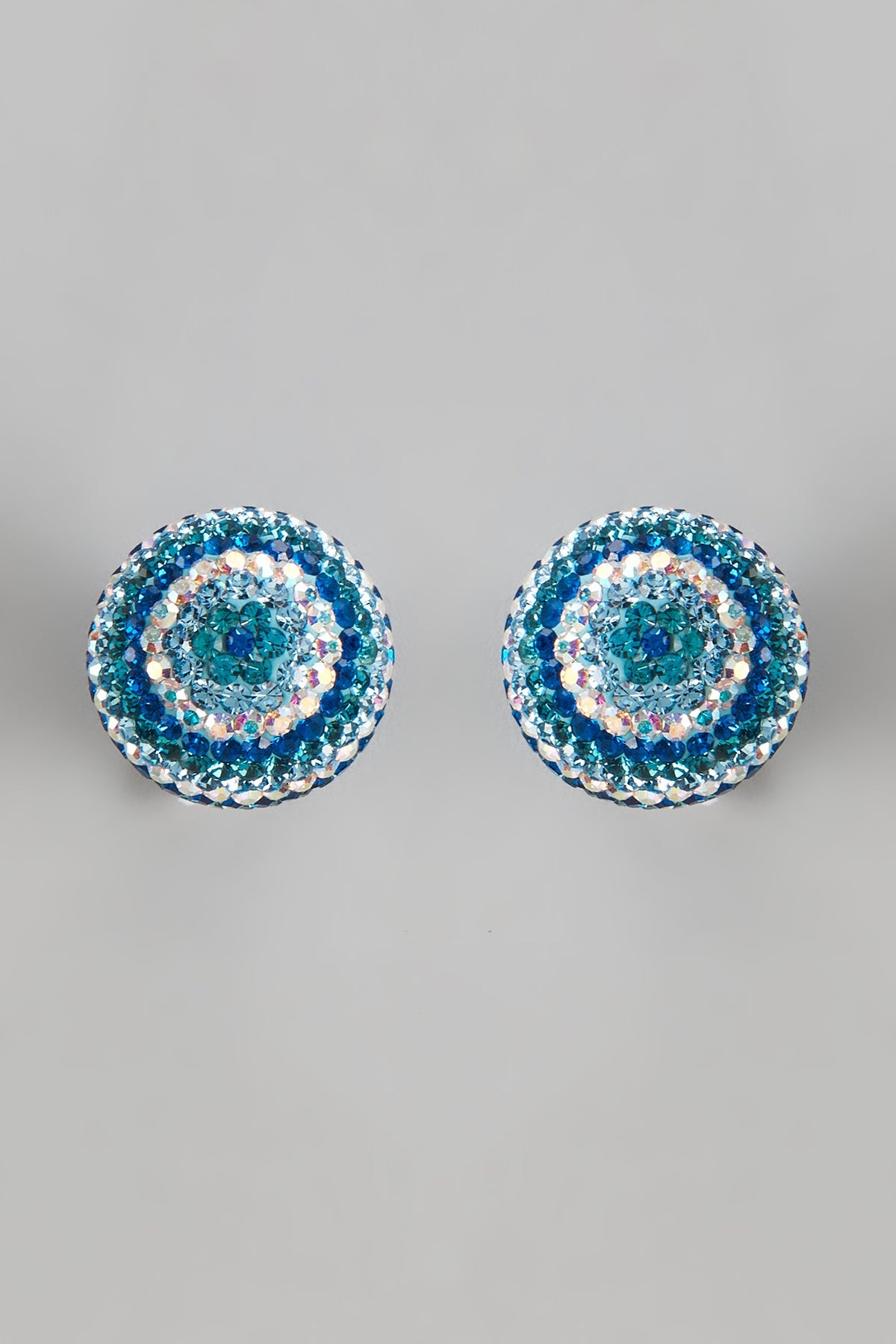 White Finish Swarovski Stud Earrings