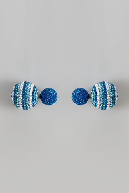 White Finish Swarovski Stud Earrings