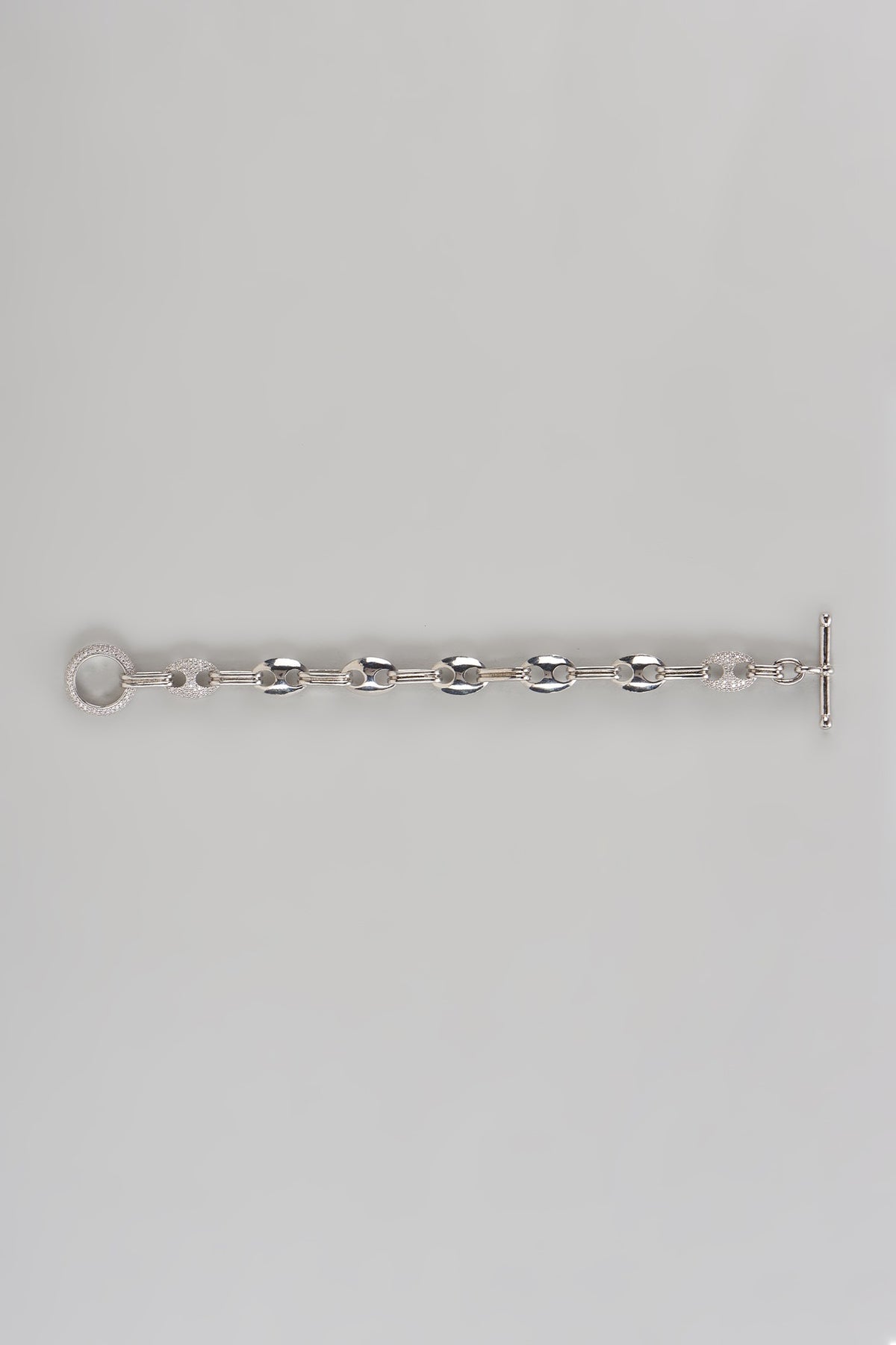 White Finish American Diamond Bracelet