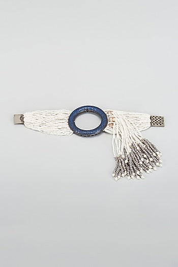 White Finish Crystal Bracelet