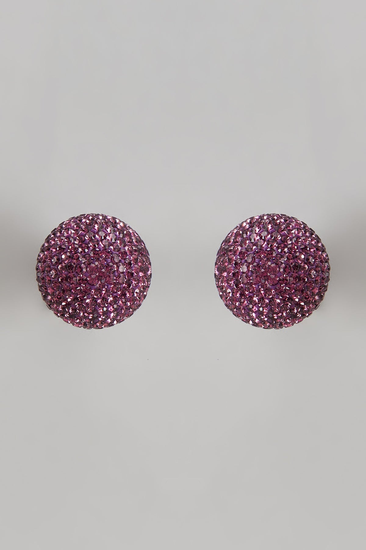 White Finish Swarovski Stud Earrings