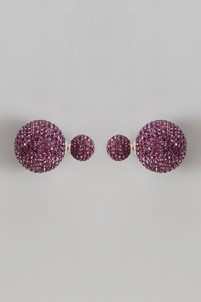 White Finish Swarovski Stud Earrings