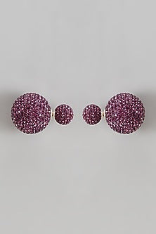 White Finish Swarovski Stud Earrings
