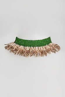 Green Crystal Choker Necklace