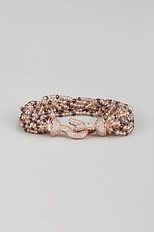 Rose Gold Finish Crystal Bracelet