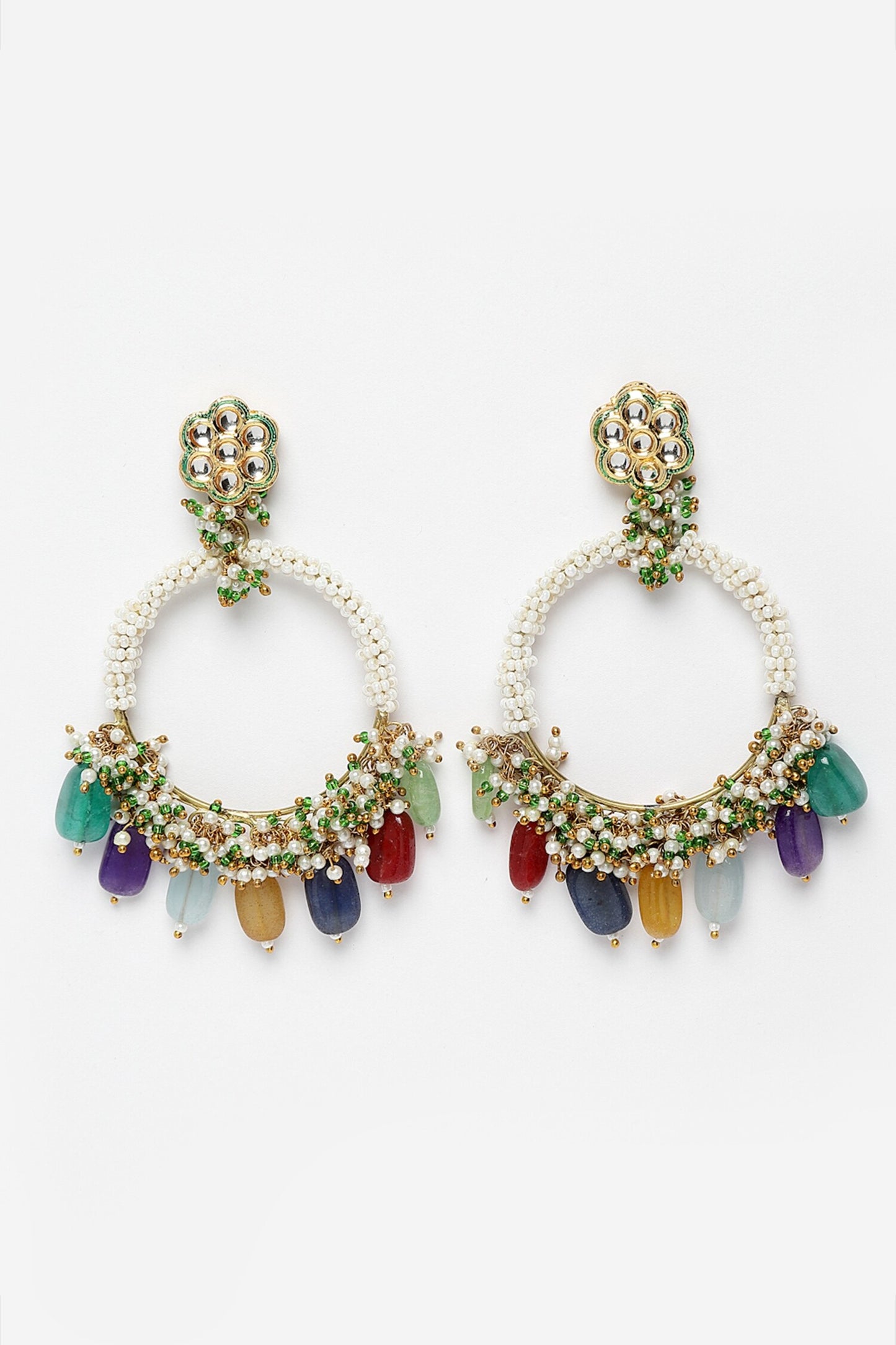 Kundan Embellished Chandbalis 