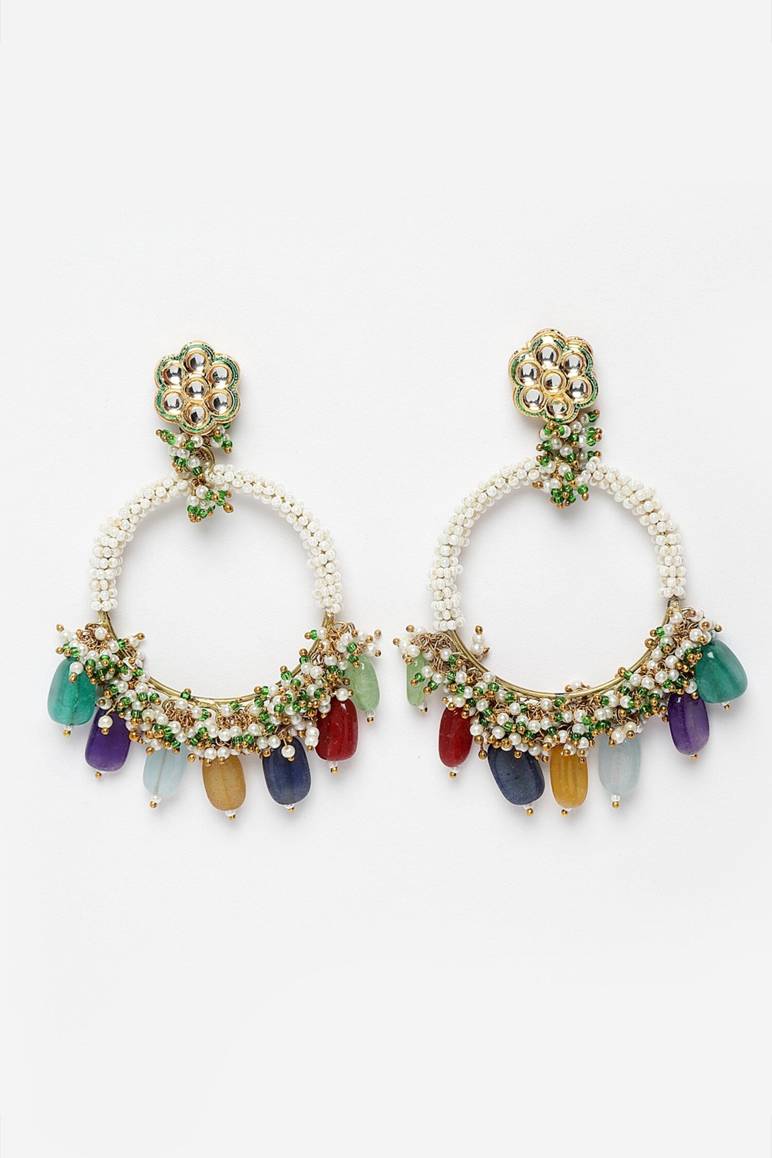 Kundan Embellished Chandbalis 