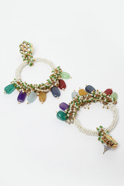 Kundan Embellished Chandbalis 