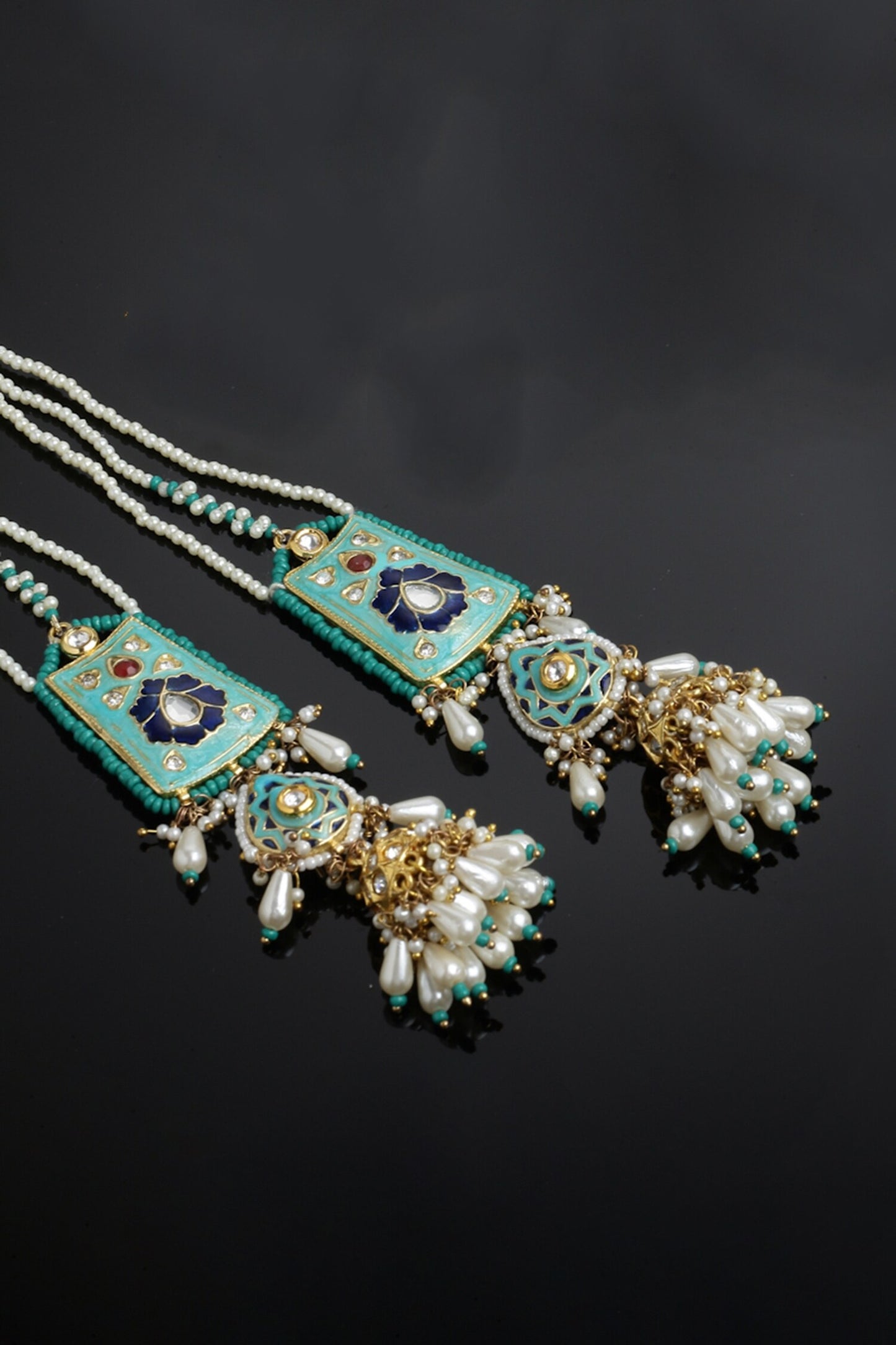 Meenakari Work Jhumkis 