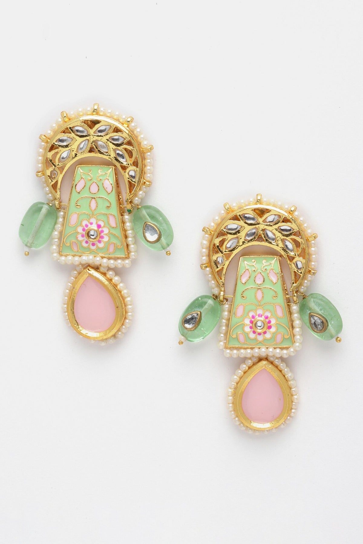 Crescent Embellished Earrings 