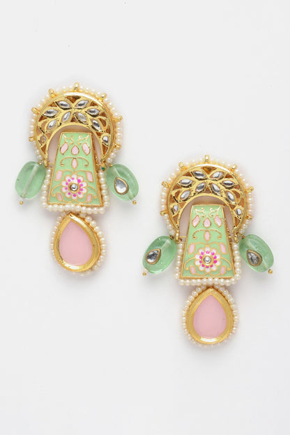 Crescent Embellished Earrings 
