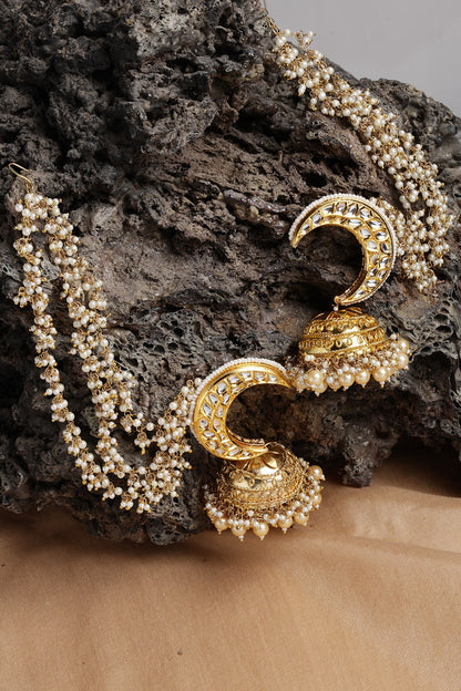 Pearl Embellished Jhumkas 