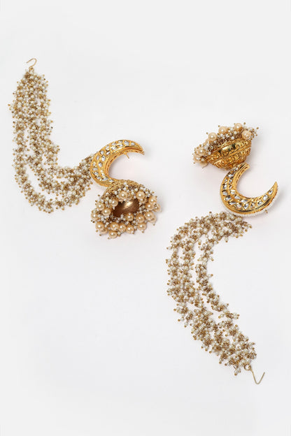 Pearl Embellished Jhumkas 