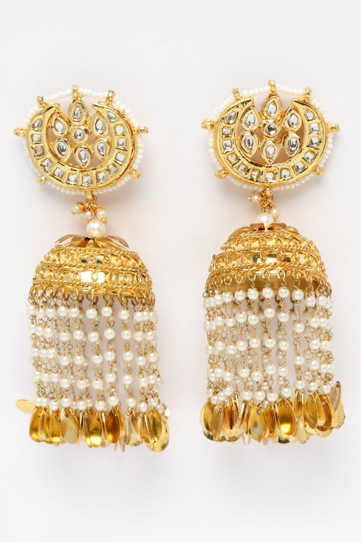 Pearl Embellished Long Jhumkas 