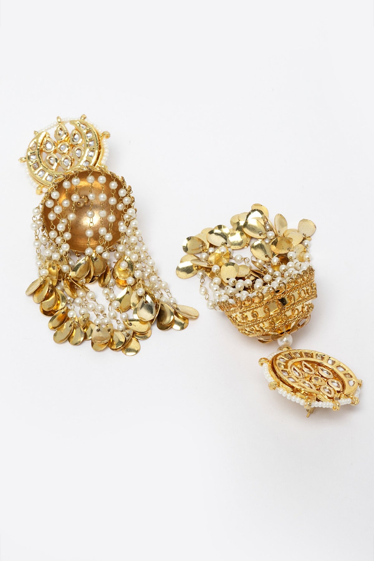 Pearl Embellished Long Jhumkas 