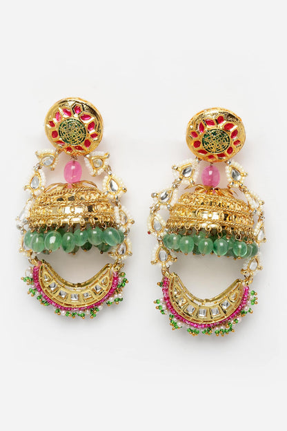 Stone Embellished Jhumkas 
