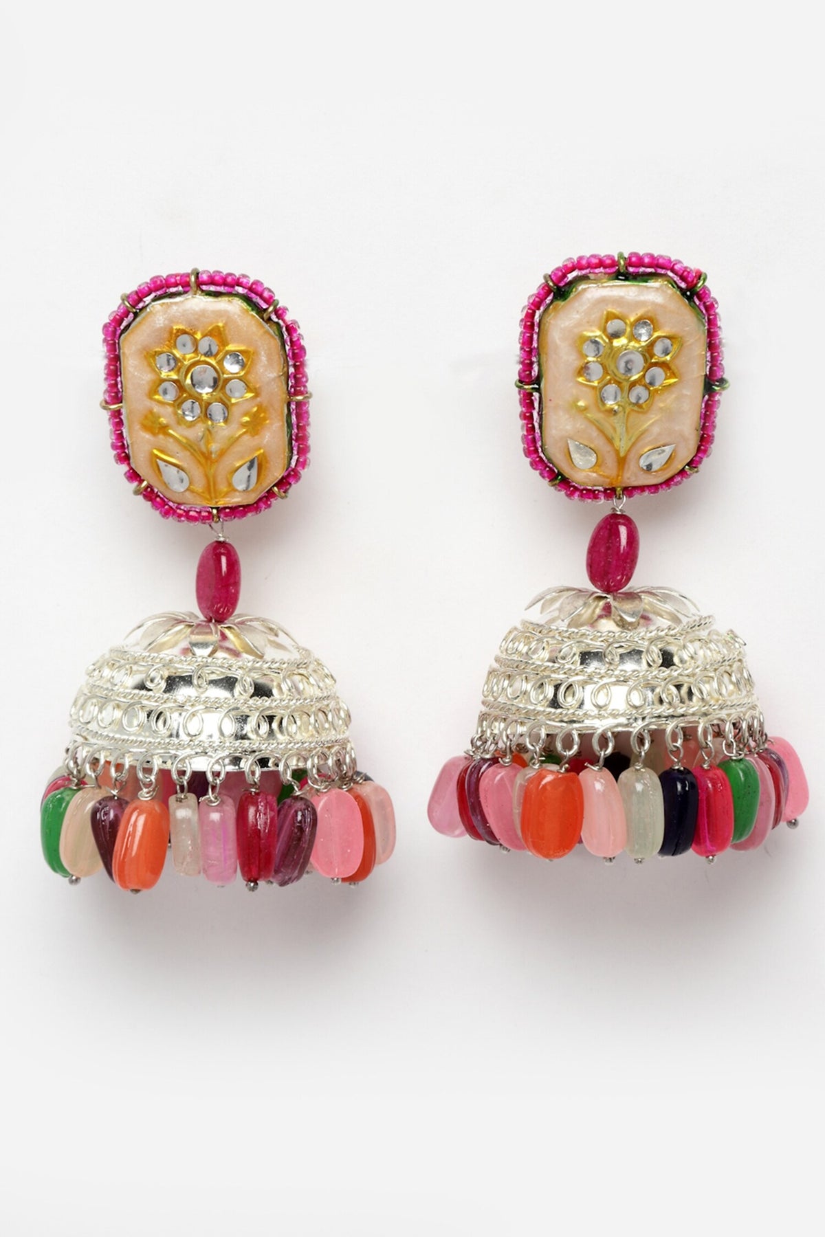 Stone Drop Jhumkas 