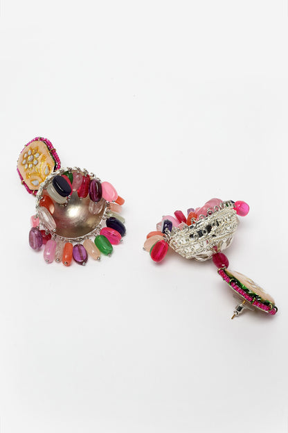 Stone Drop Jhumkas 