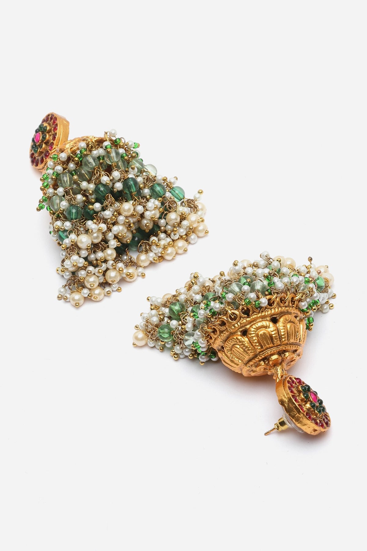 Bead Drop Layered Jhumkis 