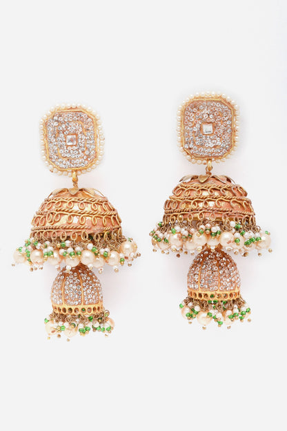 Embellished Layered Jhumkis 