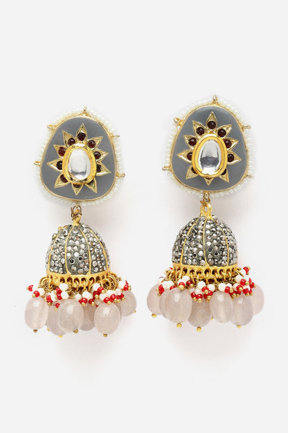 American Diamond Embellished Jhumkis 