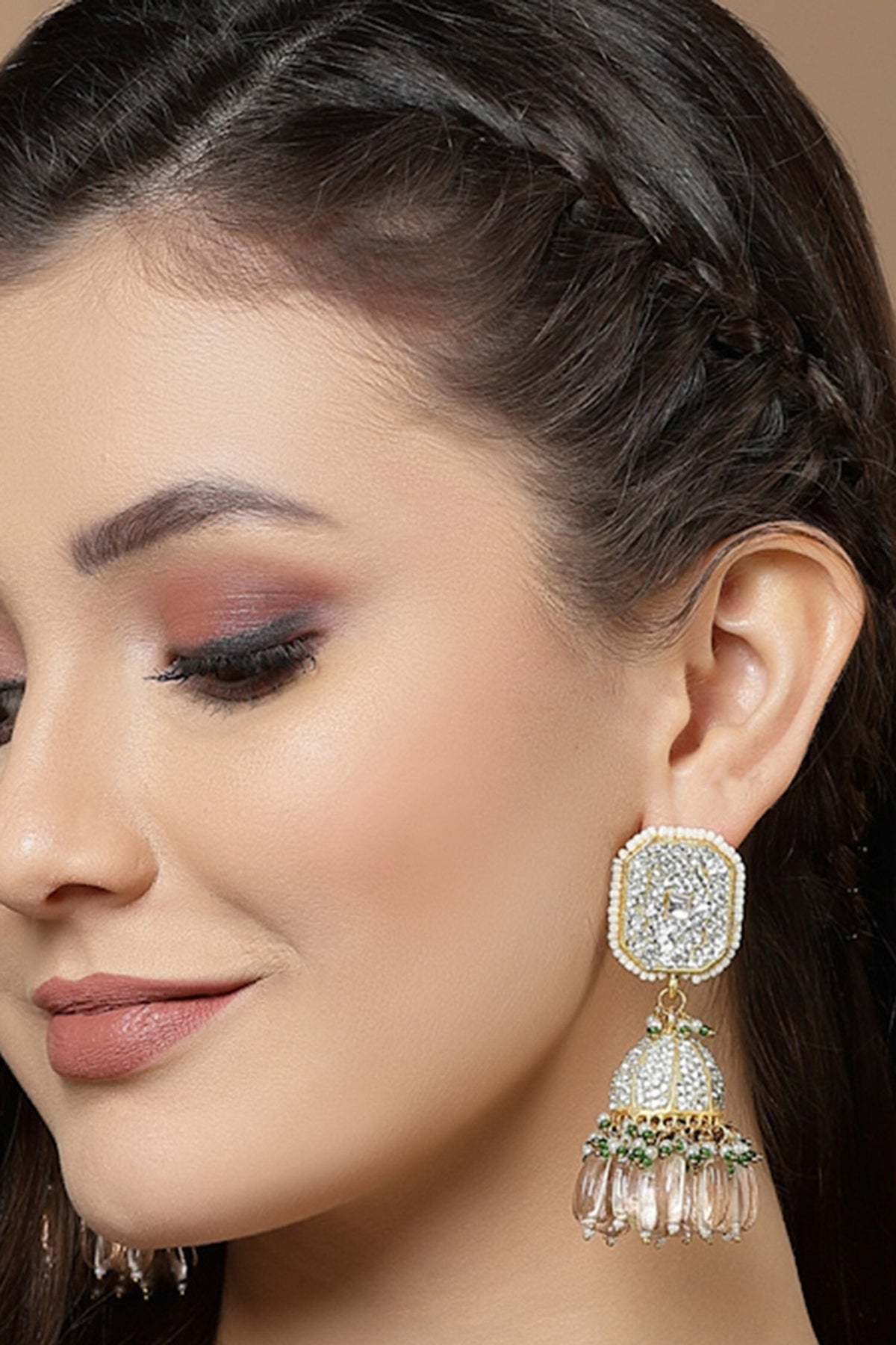 Stone Embellished Jhumkis 