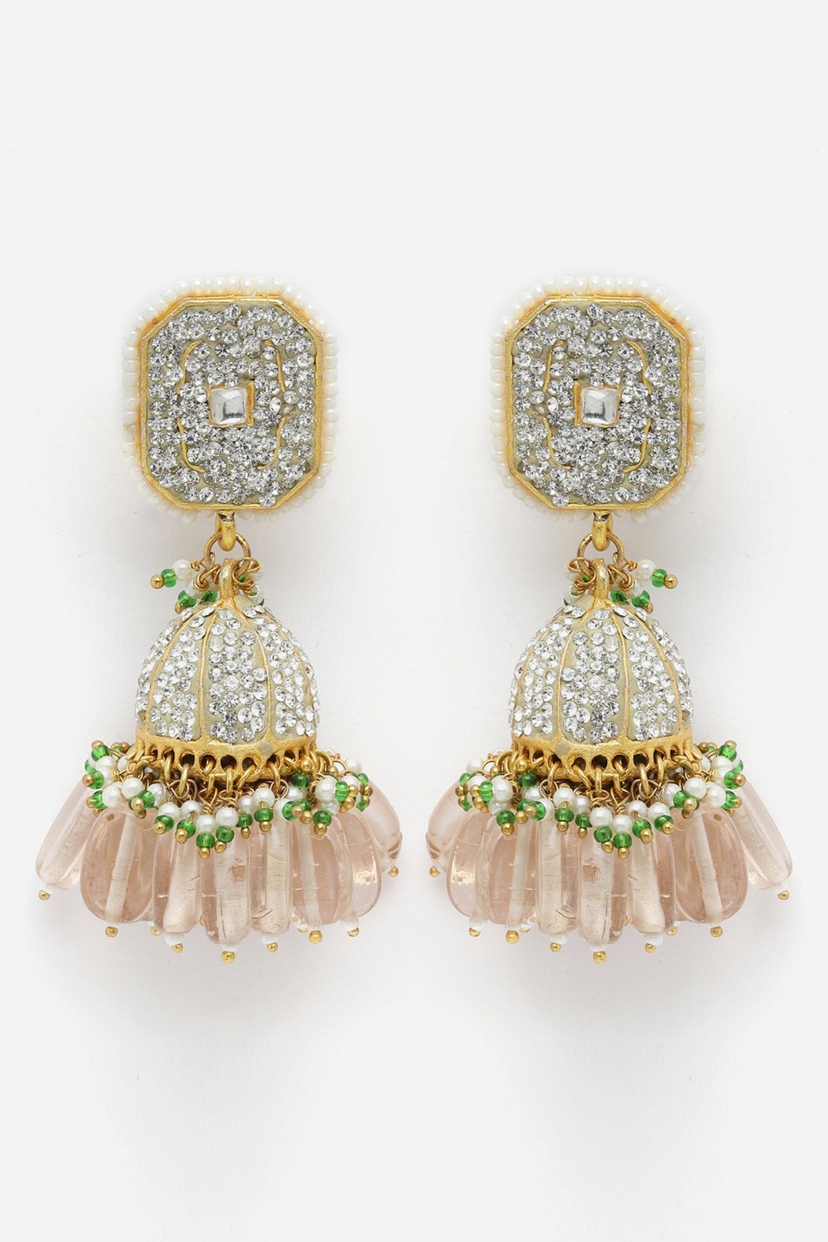 Stone Embellished Jhumkis 