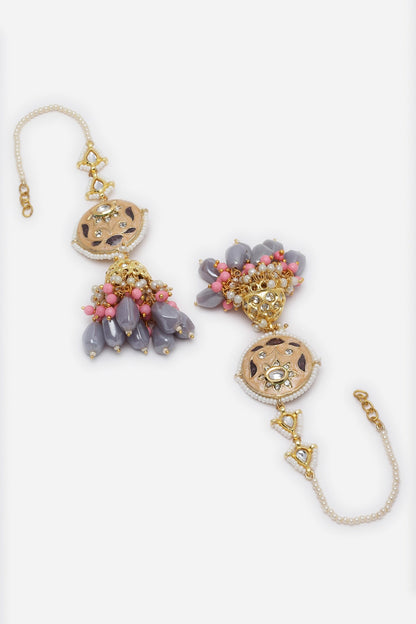 Embellished Meenakari Jhumkas 