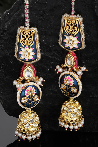 Floral Pattern Embellished Jhumkas 