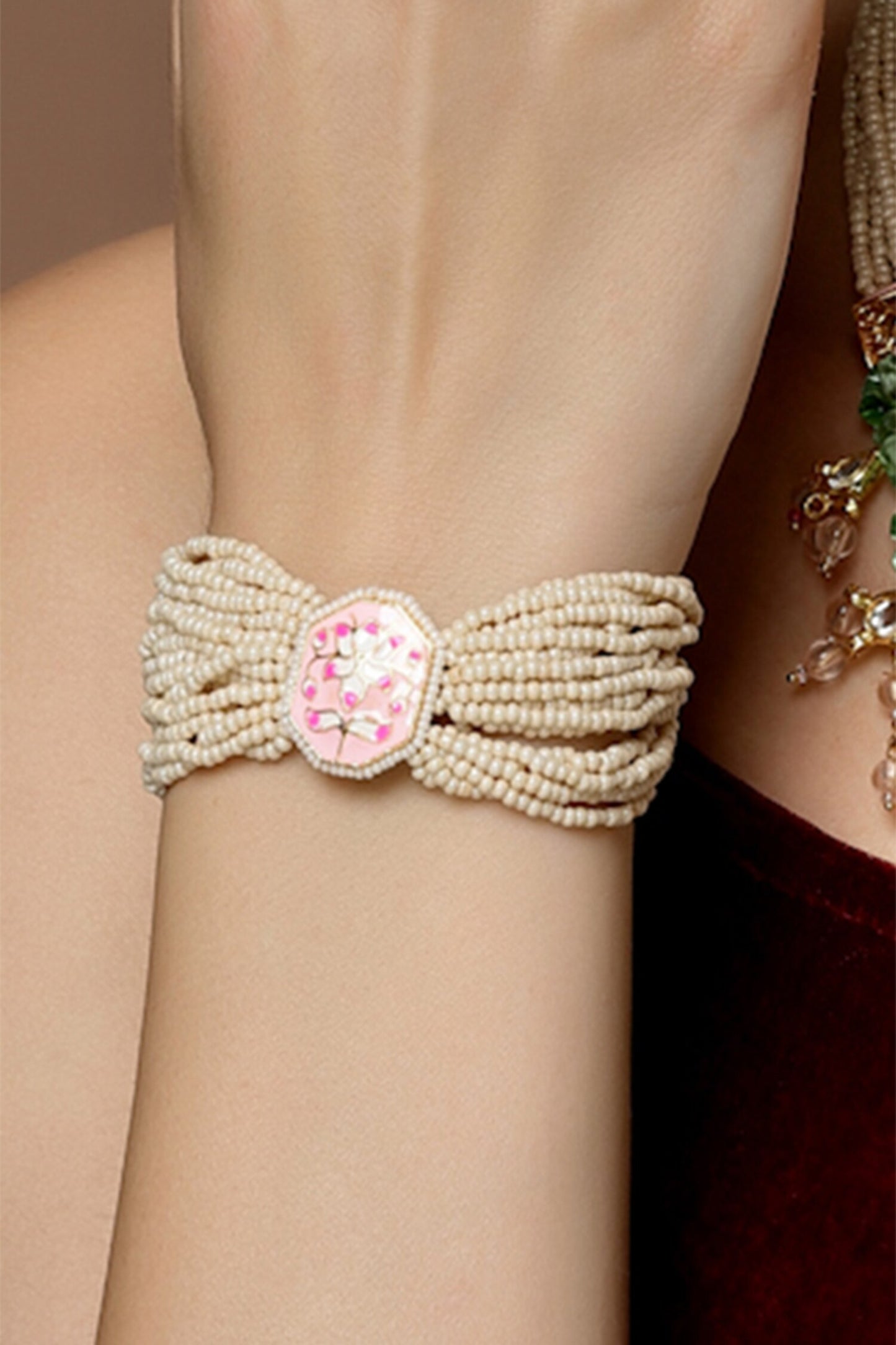 Layered Pearl Strewn Bracelet 