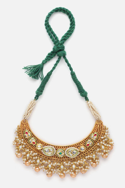 Pearl Drop Embellished Choker 