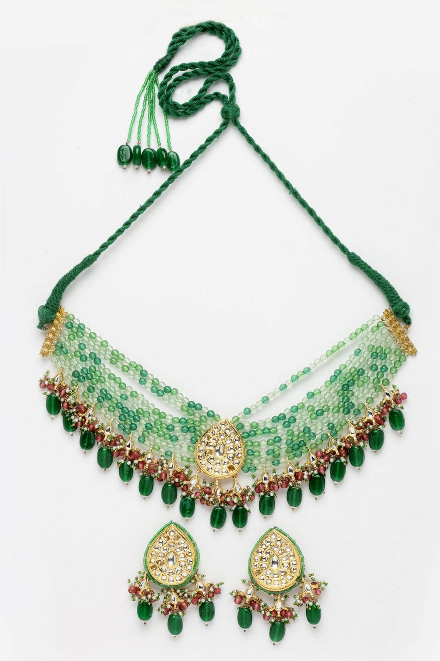 Bead Drop Necklace Set 