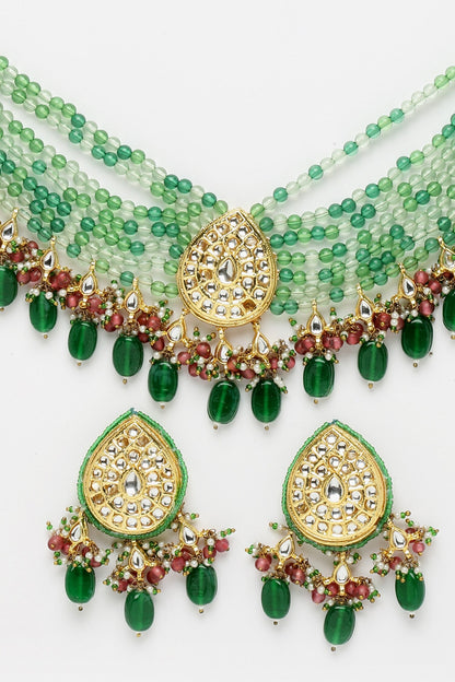 Bead Drop Necklace Set 