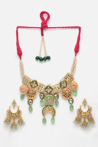 Meenakari Work Choker Set 