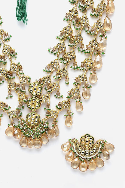 Kundan Embellished Layered Necklace Set 
