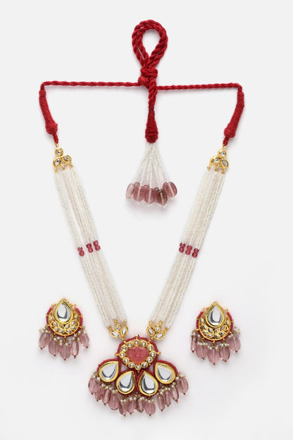 Tear Drop Shaped Pendant Necklace Set 