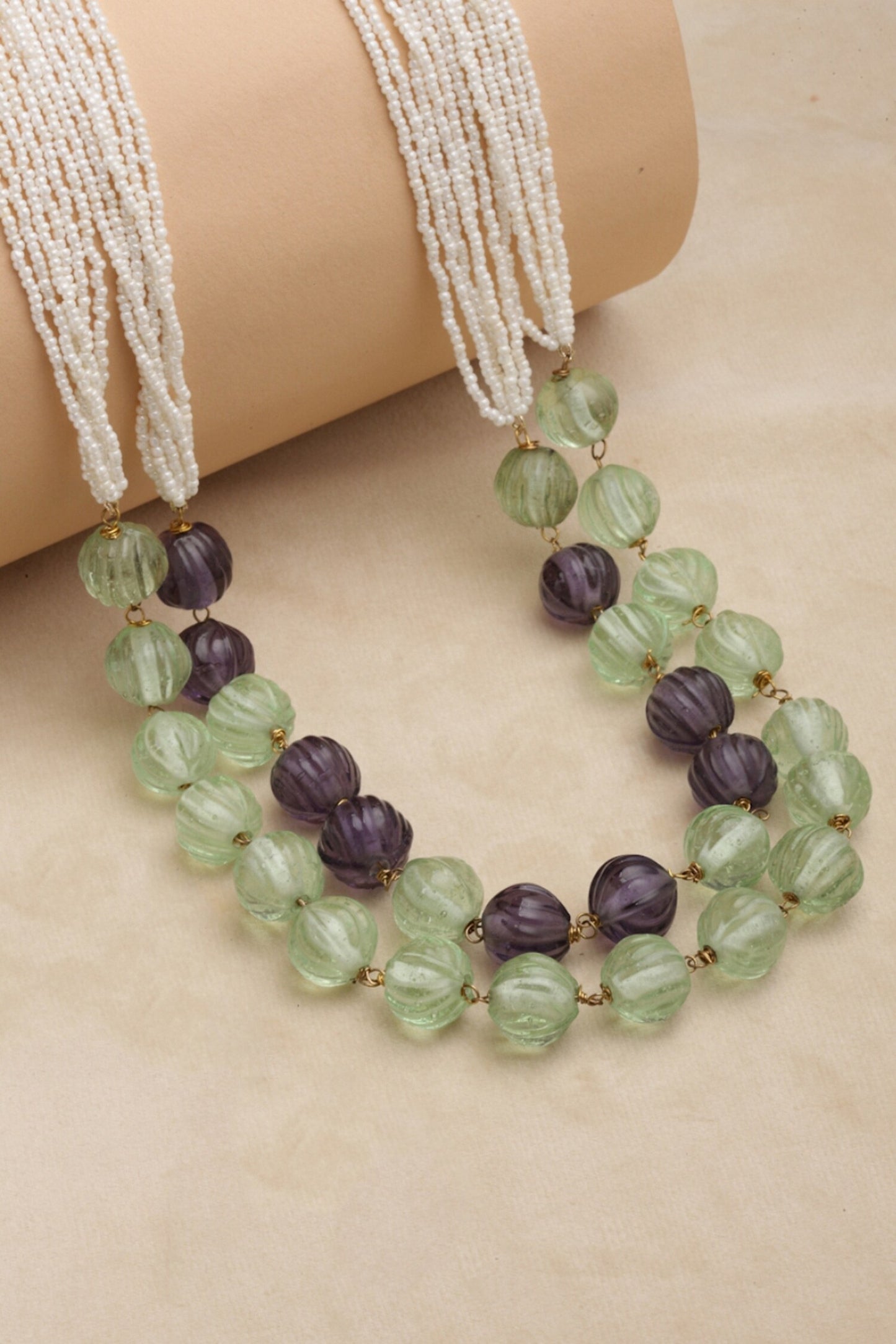 Stone Embellished Layered Necklace 