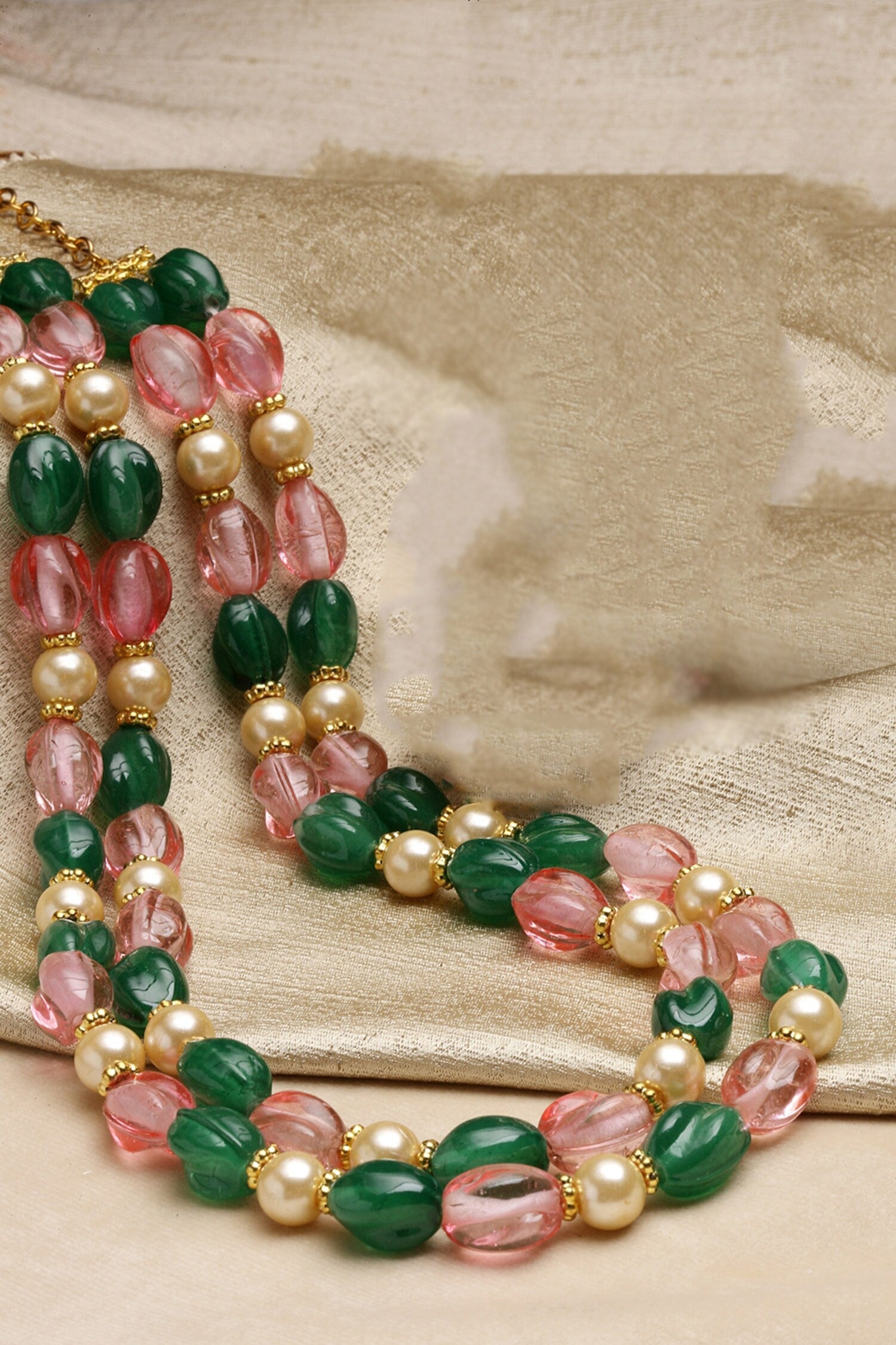 Stone Embellished Layered Necklace 