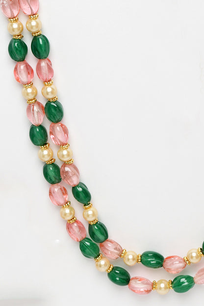 Stone Embellished Layered Necklace 
