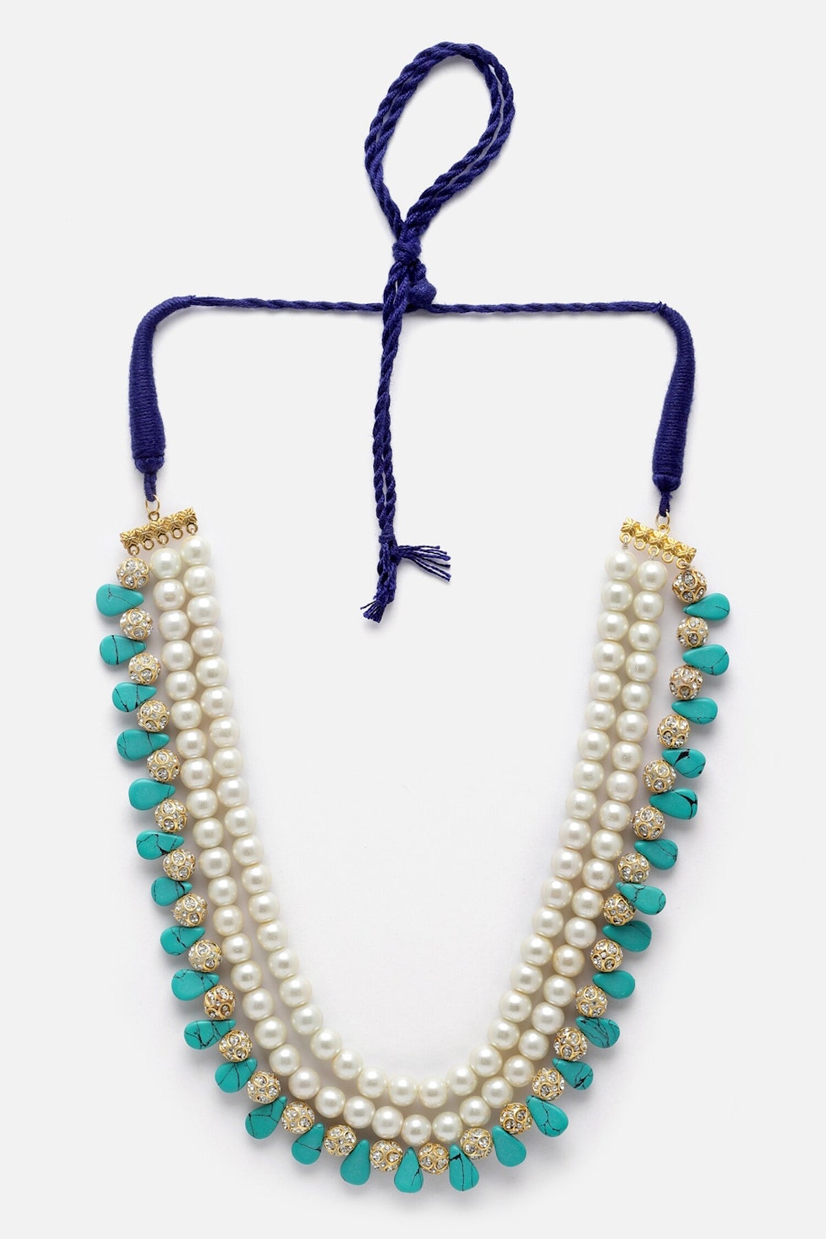 Pearl Embellished Layered Necklace 